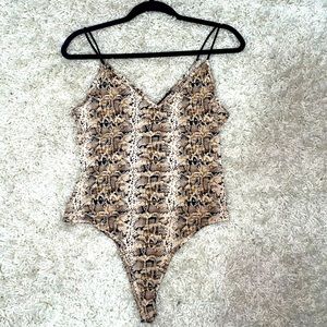 Snake print bodysuit